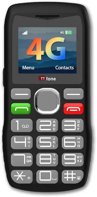 TTfone TT890 4G Phone for Seniors – Easy to use mobile phone with big buttons, SOS button, USB-C charging, Bluetooth, came...