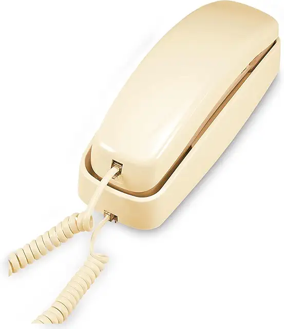 AT&T TRIMLINE 210 Corded Home Phone, No AC Power Required, Improved Easy-Wall-Mount, Lighted Big Button Keypad, 13 SpeedDi...
